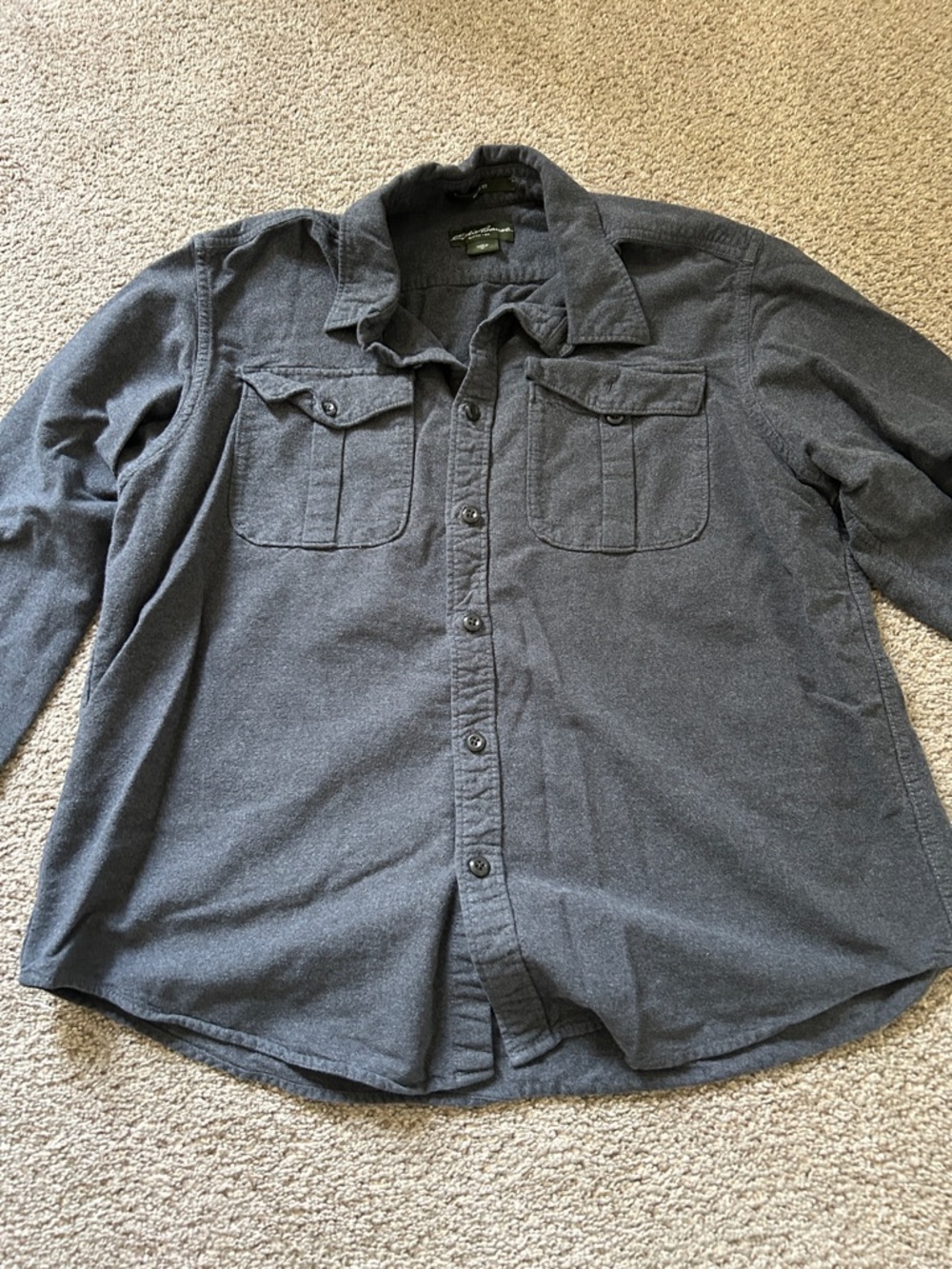 Eddie Bauer Women's Charcoal Button-Down Shirt Jacket